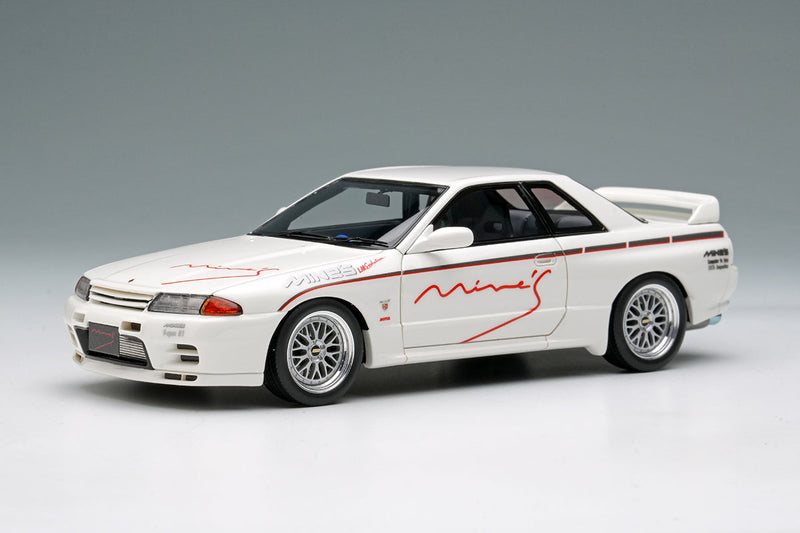 Laden Sie das Bild in Galerie -Viewer, EIDOLON EM644A Mine&#39;s Skyline GT-R (BNR32) N1 White (BBS LM Evolution Wheel) Make Up 1/43 EM644A
