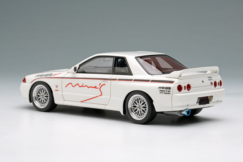 Laden Sie das Bild in Galerie -Viewer, EIDOLON EM644A Mine&#39;s Skyline GT-R (BNR32) N1 White (BBS LM Evolution Wheel) Make Up 1/43 EM644A
