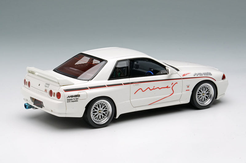 Laden Sie das Bild in Galerie -Viewer, EIDOLON EM644A Mine&#39;s Skyline GT-R (BNR32) N1 White (BBS LM Evolution Wheel) Make Up 1/43 EM644A
