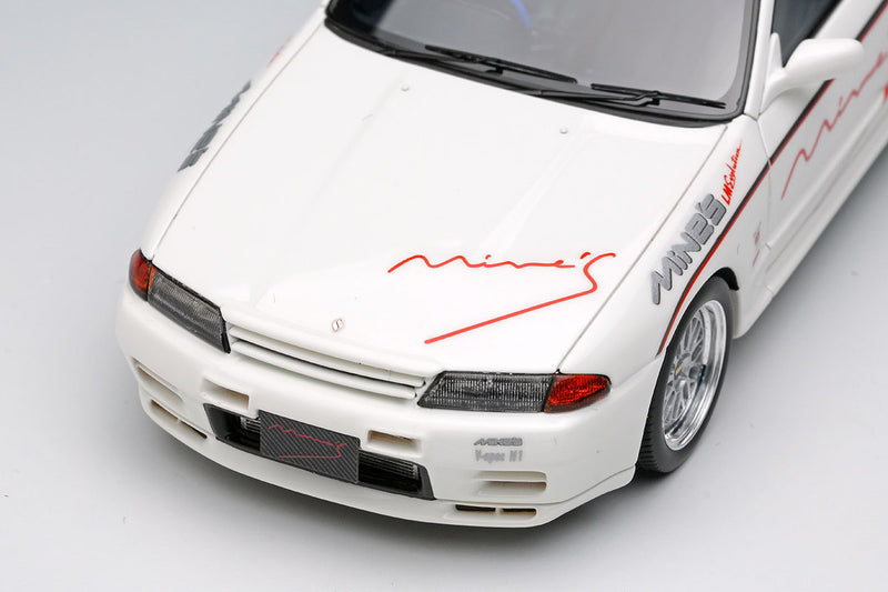 Laden Sie das Bild in Galerie -Viewer, EIDOLON EM644A Mine&#39;s Skyline GT-R (BNR32) N1 White (BBS LM Evolution Wheel) Make Up 1/43 EM644A
