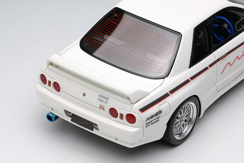Laden Sie das Bild in Galerie -Viewer, EIDOLON EM644A Mine&#39;s Skyline GT-R (BNR32) N1 White (BBS LM Evolution Wheel) Make Up 1/43 EM644A
