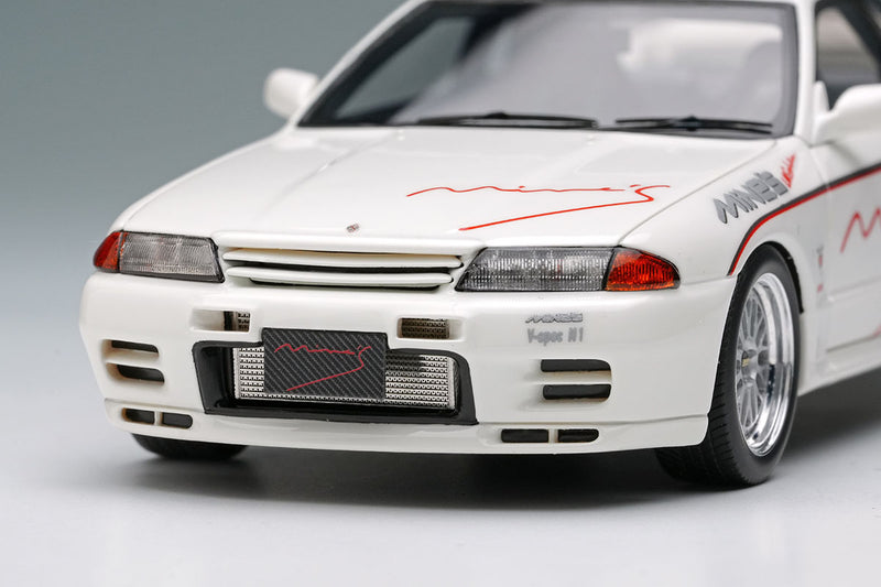 Laden Sie das Bild in Galerie -Viewer, EIDOLON EM644A Mine&#39;s Skyline GT-R (BNR32) N1 White (BBS LM Evolution Wheel) Make Up 1/43 EM644A
