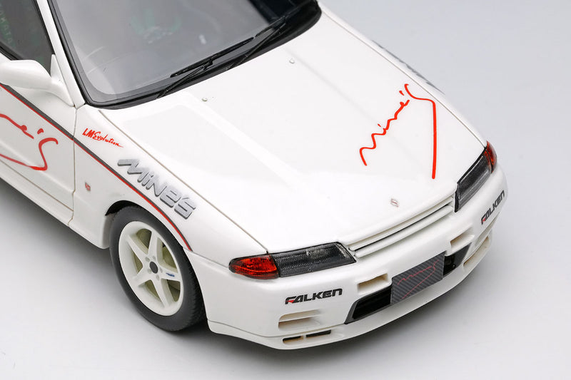 Laden Sie das Bild in Galerie -Viewer, EIDOLON EM644B Mine&#39;s Skyline GT-R (BNR32) N1 White (5 Spoke Wheel) Limited 80pcs Make Up 1/43 EM644B
