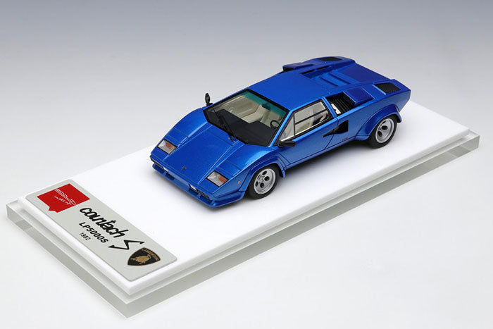 Laden Sie das Bild in Galerie -Viewer, EIDOLON EM651A Lamborghini Countach LP5000S 1982 Metallic Blue Make Up 1/43 EM651A
