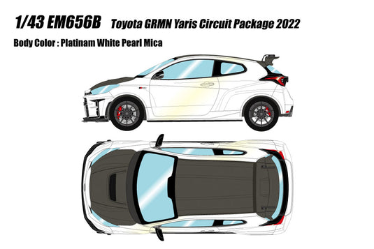 Pre-order EIDOLON 1/43 EM656B Toyota GRMN Yaris Circuit Package 2022 Platinam White Pearl Mica