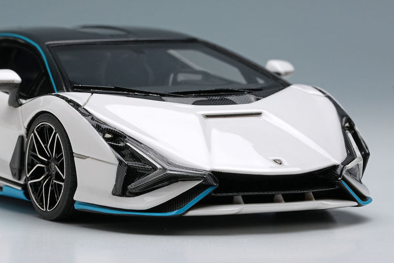 Chargez l&#39;image dans la visionneuse de la galerie, Pre-order EIDOLON 1/43 EM675A Lamborghini Sian FKP37 2019 with Stripe White / Visible Carbon Limited 100pcs
