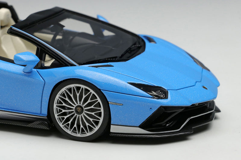 Laden Sie das Bild in Galerie -Viewer, EIDOLON EM701 Lamborghini Aventador LP780-4 Ultimae Roadster Tributo Miura Roadster 2022 Azzurro Flake Limited 180pcs Make Up 1/43 EM701
