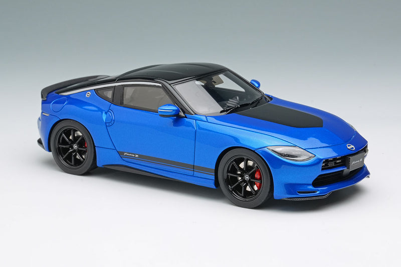 Laden Sie das Bild in Galerie -Viewer, EIDOLON EM735C Nissan Fairlady Z Customized Edition 2024 Seiran Blue Limited 50pcs Make Up 1/43 EM735C
