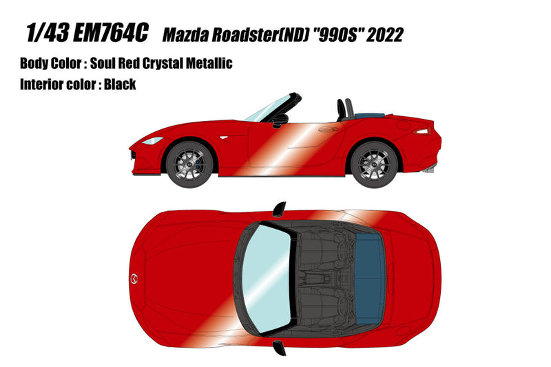 Load image into Gallery viewer, Pre-order EIDOLON 1/43 EM764C Mazda Roadster (ND) 990S 2022 Soul Red Crystal Metallic
