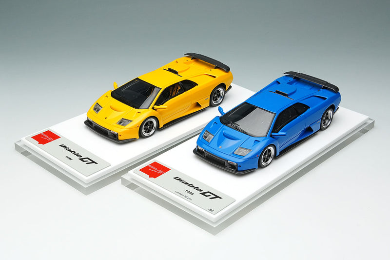Laden Sie das Bild in Galerie -Viewer, EIDOLON EM782G Lamborghini Diablo GT 1999 Blu Le Mans Limited 80 pcs Make Up 1/43 EM782G
