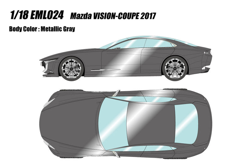 Chargez l&#39;image dans la visionneuse de la galerie, Pre-Order EIDOLON EML024 1/18 Mazda Vision-Conept 2017 Metallic Gray
