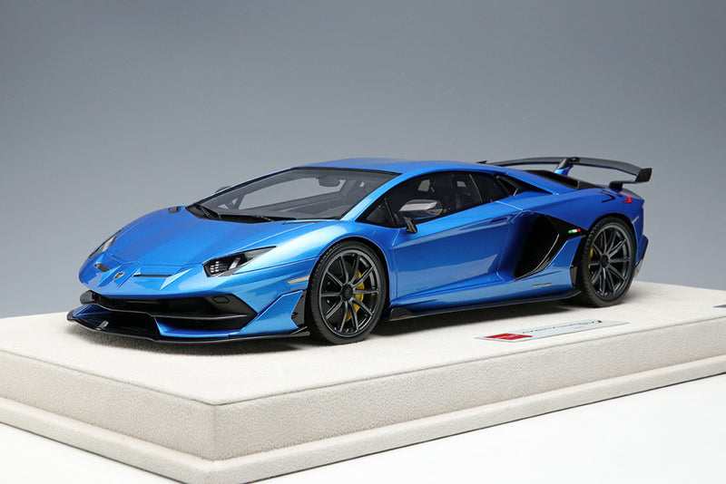 Laden Sie das Bild in Galerie -Viewer, EIDOLON EML026B 1/18 Lamborghini Aventador SVJ 2018 (Nireo wheel) Blu Aegir Limited 60pcs
