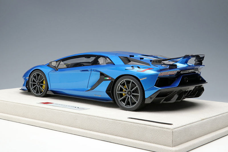 Laden Sie das Bild in Galerie -Viewer, EIDOLON EML026B 1/18 Lamborghini Aventador SVJ 2018 (Nireo wheel) Blu Aegir Limited 60pcs
