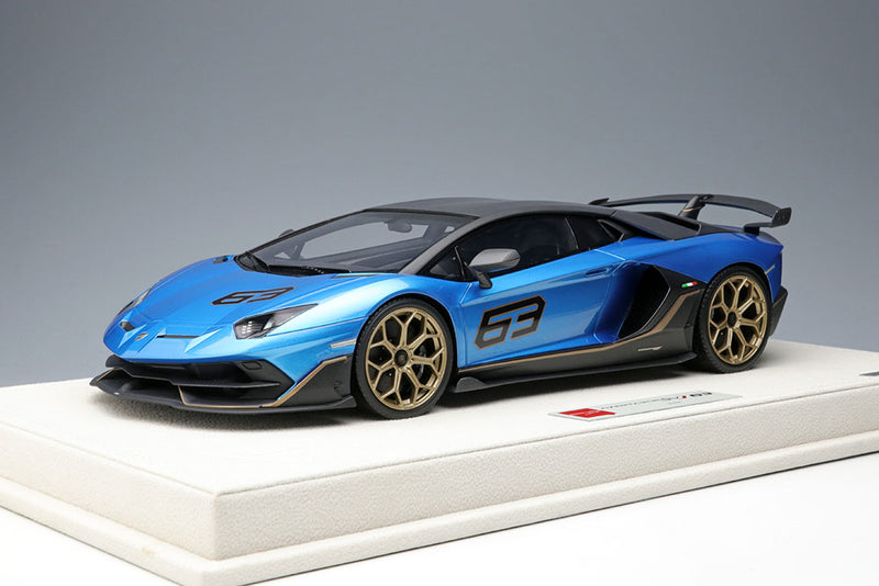 Cargue la imagen en el visor de la galería, EIDOLON EML027I 1/18 Lamborghini Aventador SVJ 63 2018 Blue Aegir Limited 63pcs
