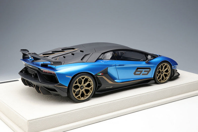 Laden Sie das Bild in Galerie -Viewer, EIDOLON EML027I 1/18 Lamborghini Aventador SVJ 63 2018 Blue Aegir Limited 63pcs
