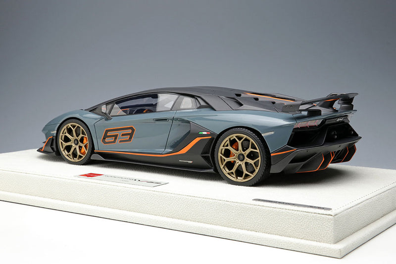 Laden Sie das Bild in Galerie -Viewer, EIDOLON EML027J 1/18 Lamborghini Aventador SVJ 63 2018 Grigio Telesto Limited 63pcs Make Up 1/18 EML027J
