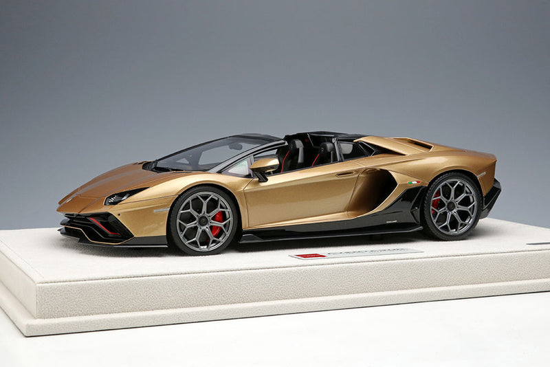 Cargue la imagen en el visor de la galería, EIDOLON EML064D 1/18 Lamborghini Aventador LP780-4 Ultimae Roadster 2021 Oro Elios / Black Limited 50pcs
