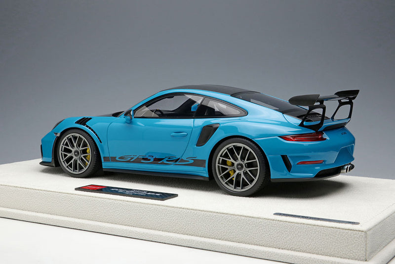 Chargez l&#39;image dans la visionneuse de la galerie, EIDOLON EML072G 1/18 Porsche 911 (991.2) GT3 RS Weissach Package 2018 Miami Blue Limited 60pcs
