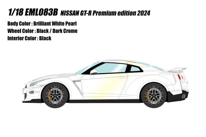 Pre-Order EIDOLON EML083B 1/18 Nissan GT-R Premium edition 2024 Brilliant White Pearl