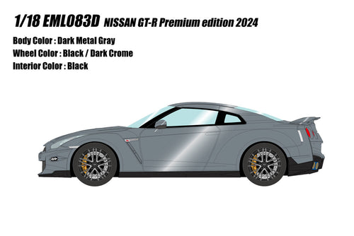 Pre-Order EIDOLON EML083D 1/18 Nissan GT-R Premium edition 2024 Dark Metal Gray