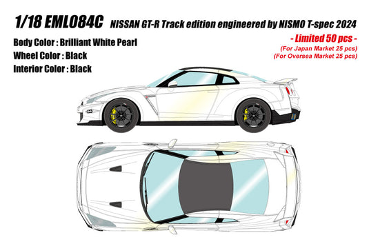 Pre-Order EIDOLON EML084C 1/18 NISSAN GT-R Track edition engineered by NISMO T-spec 2024 Brilliant White Pearl Limited 50pcs