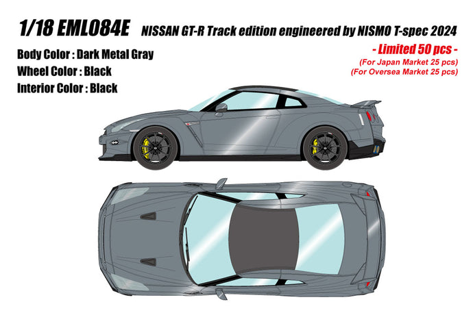 Pre-Order EIDOLON EML084E 1/18 NISSAN GT-R Track edition engineered by NISMO T-spec 2024 Dark Metal Gray Limited 50pcs