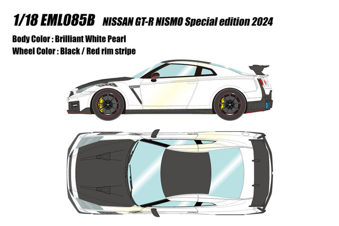 Pre-Order EIDOLON EML085B 1/18 NISSAN GT-R NISMO Special edition 2024 Brilliant White Pearl