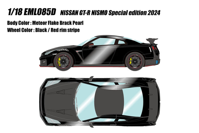 Pre-Order EIDOLON EML085D 1/18 NISSAN GT-R NISMO Special edition 2024 Meteor Flake Black Pearl