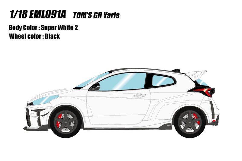 Laden Sie das Bild in Galerie -Viewer, Pre-Order EIDOLON EML091A 1/18 TOM&#39;S GR Yaris 2021 Super White 2
