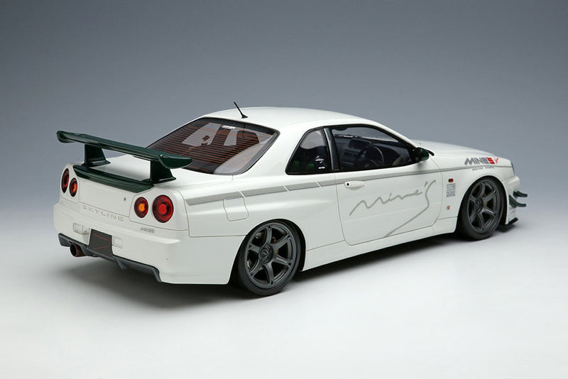 Laden Sie das Bild in Galerie -Viewer, Pre-Order EIDOLON EML097A 1/18 Mine&#39;s Skyline GT-R (BNR34) V-spec N1 2012 (RAYS Wheel)
