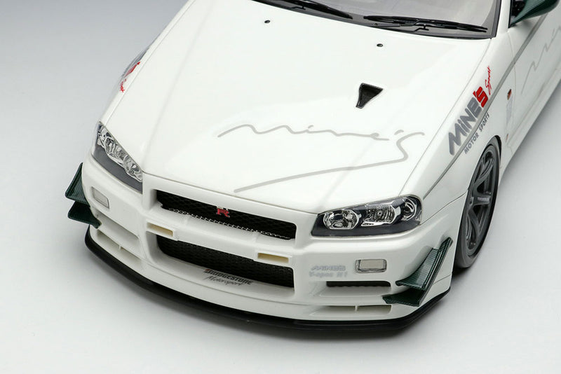 Chargez l&#39;image dans la visionneuse de la galerie, Pre-Order EIDOLON EML097A 1/18 Mine&#39;s Skyline GT-R (BNR34) V-spec N1 2012 (RAYS Wheel)
