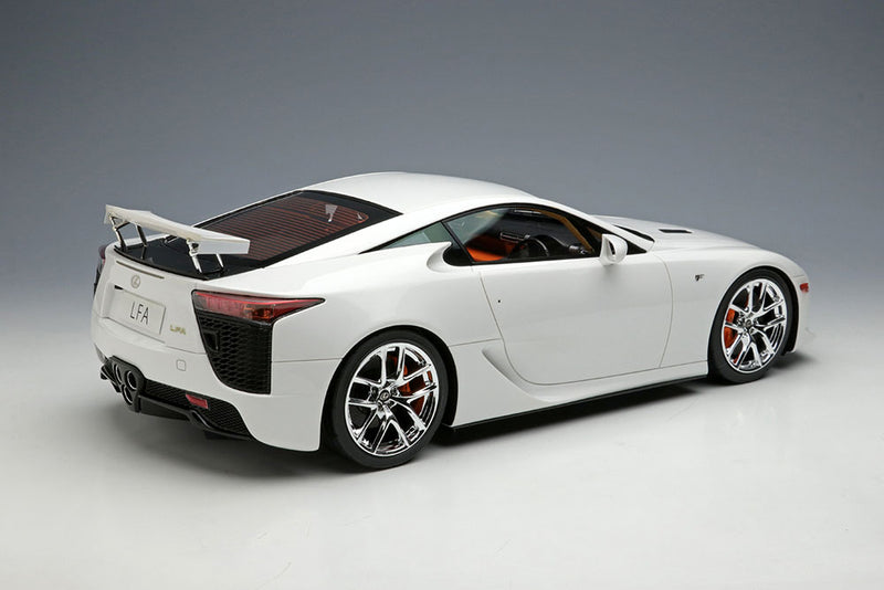 Chargez l&#39;image dans la visionneuse de la galerie, Pre-Order EIDOLON EML111A 1/18 Lexus LFA 2010 Rear Wing up Whitest White Limited 50pcs
