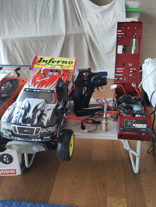 Used Kyosho Inferno GT2 Race Spec and Inferno 4WD RC Car Set with Transmitters