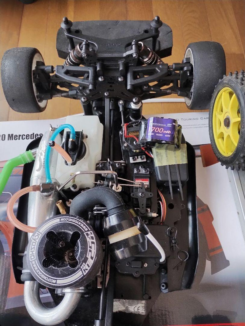 Load image into Gallery viewer, Used Kyosho Inferno GT2 Race Spec and Inferno 4WD RC Car Set with Transmitters

