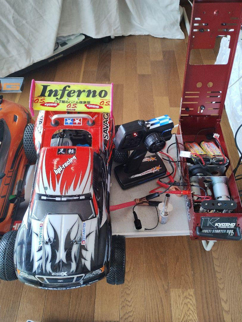 Load image into Gallery viewer, Used Kyosho Inferno GT2 Race Spec and Inferno 4WD RC Car Set with Transmitters
