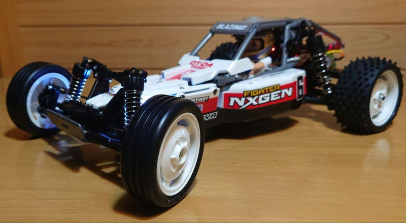 Load image into Gallery viewer, Used Tamiya Fighter NXGEN DT-04 Assembled Full Set with Sanwa MX-6 and LEDs Unused

