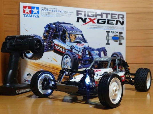 Used Tamiya Fighter NXGEN DT-04 Assembled Full Set with Sanwa MX-6 and LEDs Unused