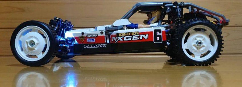 Load image into Gallery viewer, Used Tamiya Fighter NXGEN DT-04 Assembled Full Set with Sanwa MX-6 and LEDs Unused
