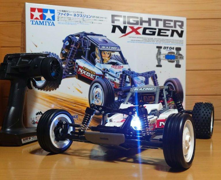 Load image into Gallery viewer, Used Tamiya Fighter NXGEN DT-04 Assembled Full Set with Sanwa MX-6 and LEDs Unused
