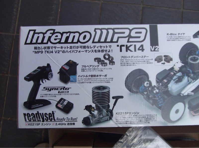 Load image into Gallery viewer, Used Kyosho Inferno MP9 TKI4 V2 1/8 Scale Engine Buggy RC Car Ready Set
