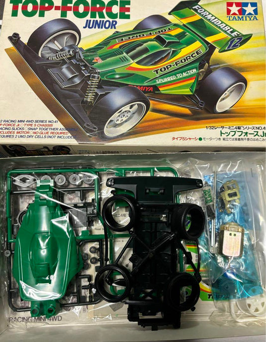Used Tamiya Top Force Jr. Vintage Mini 4WD Kit Unassembled