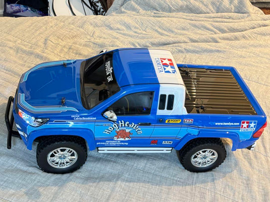 Used Tamiya 1/10 Hilux Extra Cab Assembled Full LED Custom with 3CH Radio
