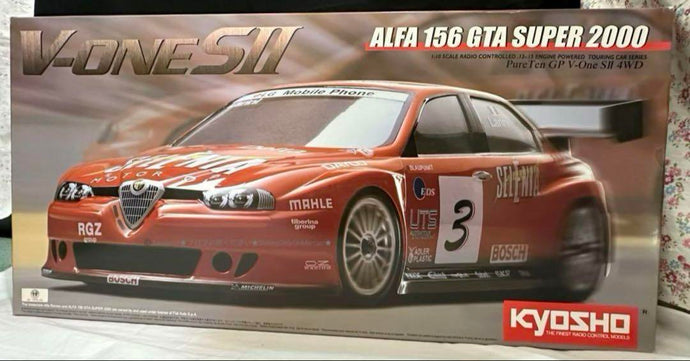 Kyosho V-ONE S II ALFA 156 GTA SUPER 2000 GP Car Kit New Box Damaged - Used