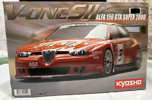 Kyosho V-ONE S II ALFA 156 GTA SUPER 2000 GP Car Kit New Box Damaged - Used