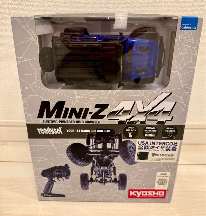 Used Kyosho Mini-Z 4x4 Jeep Wrangler Rubicon Blue Ready Set Unopened