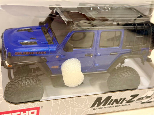 Used Kyosho Mini-Z 4x4 Jeep Wrangler Rubicon Blue Ready Set Unopened