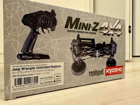 Used Kyosho Mini-Z 4x4 Jeep Wrangler Rubicon Blue Ready Set Unopened