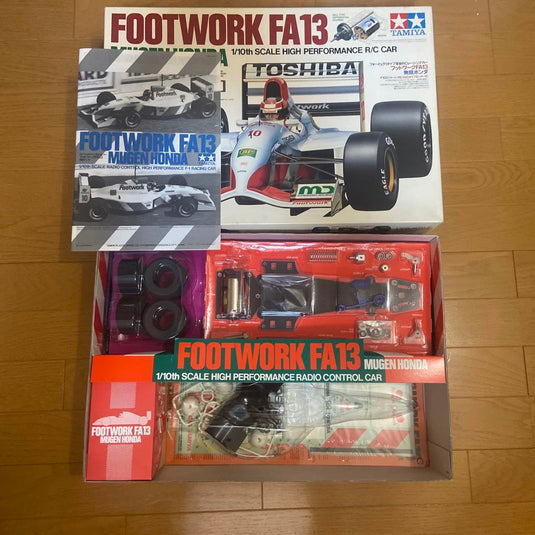 Used Tamiya 1/10 Footwork FA13 Mugen Honda Unassembled Kit 58114