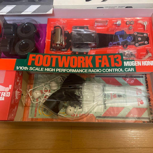 Used Tamiya 1/10 Footwork FA13 Mugen Honda Unassembled Kit 58114
