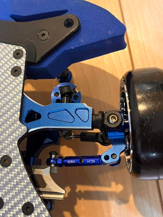 Used Overdose Carbon Chassis RC Car with Blue Aluminum Parts & Electronics